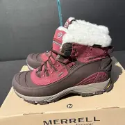 MERRELL Winterlude 6 Brown Raspberry Hiking Boots Women’s 7.5 NEW