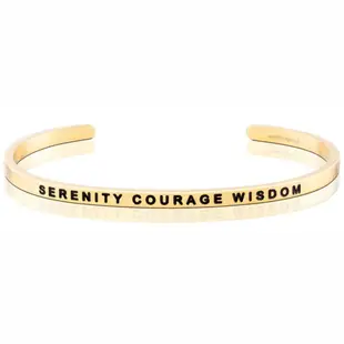 MANTRABAND Serenity Courage Wisdom 金/玫瑰金手環