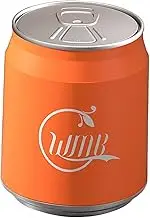 ＫＬＫＣＭＳ Cola Can Shape Press Type Wastebasket Round Rubbish Container Trash Can with Press Lid Garbage Container Bin for Powder Room, Orange