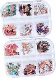 NIYANGLE Christmas Nail Art Stickers Adorable Manicure Ornaments Chic Snowflake Easy to Apply for Natural Artificial Nails for Holiday Decor
