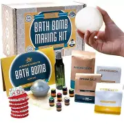 Bath Bomb Making Kit for Kids, Make 12 All Natural Bath Bombs at Home, Made in t