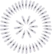 50 Worm Jig Fishing Lure Glass Rattles Insert Tube Rattles Shake Attract Fly Tie Tying (50 Pcs, 4mm * 16mm)