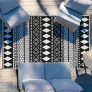 Ruiyuan Outdoor Rug Patio Rugs Picnic Rug Waterproof Lightweight Plastic Straw C