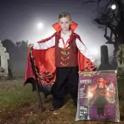 Kids 3T Vampire Costume Dracula Halloween Gothic Dress Up Toddler 3-4 Years New