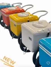 COMPACT ICE CREAM PUSH CART Popsicles Cart Paleta Compact Cart Beer Drinks Cart