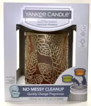 Yankee Candle LED Ombre Glass Autumn Centerpiece Melt Cup Warmer 3 6 9HR TIMER