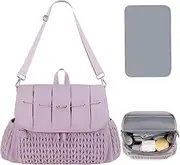 Diaper Bag, Diaper Bag Backpack, Waterproof Maternity Bags, Large Capacity Waterproof Diaper Bag, Mummy Travel Bag with Changing Mat for Baby Toys Bottles, purple, Se référer au descriptif