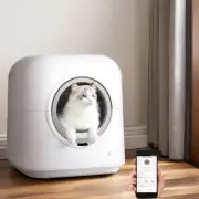 Automatic Cat Litter Box, Self-Cleaning Kitty Smart Litters Boxes Bin Cabinet La