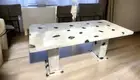 48"x30" White Agate Table for Modern Homes Unique Gemstone Furniture Hallway Dec