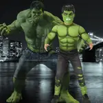 綠巨人服裝兒童COSPLAY浩克超級英雄復仇者聯盟派對舞臺表演服