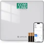 LEPULSE 550lb Bathroom Digital Scale for Body Weight BMI, Extra Wide Platform...