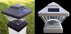 15-Pack Black or White 4x4 Square Solar Post Cap PVC Vinyl Deck Fence LED Lights