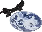 Blue White Porcelain Plate Decorative Ceramic Art Plate Home Decor Serving Dish for Table