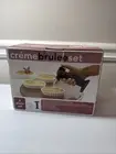 Oggi 5 Piece Creme Brulee Set, Black w/White 4 Ramekins