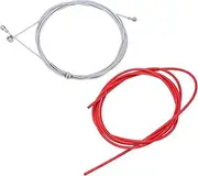 Sturdy Bicycle Brake Cable and Housing Set, Strong Braking Force, Zero Compression Ratio, Ideal for Bike Enthusiasts (Red)