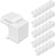 Iwillink 30-Pack Blank Keystone Jack Inserts for Keystone Wall Plate and Patch Panel, White