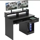 Office Desk, Computer Desk with Drawers Keyboard Tray