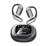 AI Translation Earbuds Real Time,144 Language Translator Over Ear Earbuds, Intelligent Touch Screen Open Bluetooth Earphones Bluetooth 5.4