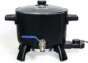 [JulWhisper] Electric Wax Melter for Candle Making Supplies, Holds 6L of Melted Wax, Melting Pot Soy with Quick-Pour Valve - UK Plug Black