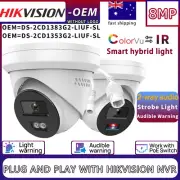 Hikvision OEM 4K 5/8MP Security 4K POE IP Camera MIC Colorvu IP67 2-Way Audio AU