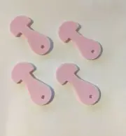 4x Pink Removable Shopping Trolley Coin Token Key Unlocker ALDI Coles Woolworths