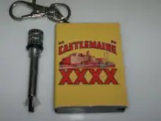 Castlemaine XXXX Custom Match Survival Flint Cigarette Lighter Fire Key Ring 4X