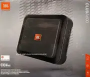 NEW JBL CLUB-A600 CLUB Series, 2-Ohm Stable Mono-Block Car Amplifier