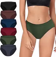 [TDONE] Women's Underwear Stretch Cotton Underpants Women's Hipster Underwear Women Cotton Low Waist Briefs Women Cotton Breathable Soft Panties Pack of 6
