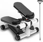 Mini Stepper Stair Stepper,Portable Stepper Exercise Machine,Up-Down Step Machine with Resistance Bands/Non-Slip Pedal/LCD Display,330lbs Weight Capacity,Fitness Exercise Stepper for Home Use