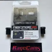 RIBCAGE AIR BACKBONE C/CS MOUNT LENS MOD KIT FOR GOPRO HERO4 CAMERA BLACK+lenses