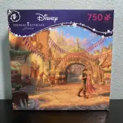 Thomas Kinkade DISNEY Rapunzel Dancing In Sunlit Courtyard NEW 750 pc