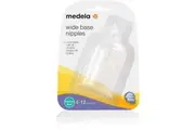 Medela Wide Base Neck Teat Medium Flow 3Pk