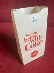 Coca Cola 1960s Things Go Better With Coke Paper Bag