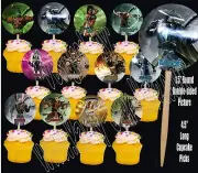 Mortal Kombat Video Game Double-sided Images Cupcake Picks Party Favors - 12