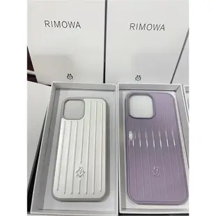 適用日默瓦手機手機殼行李箱鋁合金手感12-14系列RIMOWA 輕奢蘋果手機殼iPhone 14proMax 紫色/啞黑色/銀色