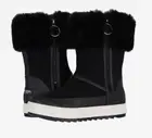 Koolaburra by UGG Women’s Tynlee Black Suede Waterproof Fur Zip Snow Boot -6