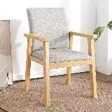 在飛比找遠傳friDay購物優惠-靚白家居 實木扶手椅 S313(椅子 書桌椅 餐椅 木頭椅子