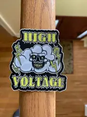 High Voltage skull Decal Sticker Vinyl - Danger HIGH VOLTAGE - Warning Security