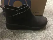 New Women’s Clarks Sillian 2.0 West Black 26147187 Cloudsteppers 7 W