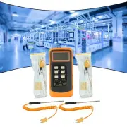 6802 II 4x Probe HVAC,Dual-Channel K-type Digital Thermocouple Thermometer