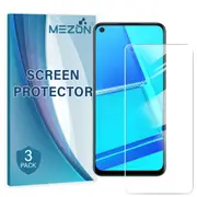 [3 Pack] Realme 6 Ultra Clear Screen Protector Film by MEZON – Case Friendly, Shock Absorption (Realme 6, Clear)