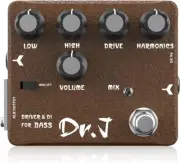 Bass Pedal of Overdrive Mic'D Tube Bass Amp Simulator Pedal Built-In DI & XLR Ou