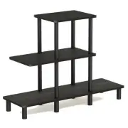 Furinno Turn-N-Tube Engineered Wood 3-Tier Design Display Rack in Espresso/Black
