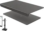 REINFORCED BRACKET MOUNTING PLATE - Desktop Steel Reinforcement Bracket, Monitor Mounting Bracket, for Thin, Glass and Fragile Desktop Reinforced Steel Plates, Fits Most Monitor Stands, C Clamp