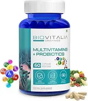 Multivitamins + Probiotics Dietary Supplement For Men & Women, Immunity Booster Helps Promote Digestion & Support Absorption Of Nutrients - 60 Veg Capsule
