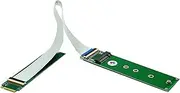 Sintech M.2 NVME Extender,NGFF M-Key PCIe 3.0 SSD Extention Card with Anti-electromagnetic Foiled Cable 20CMS (Silver Cable)