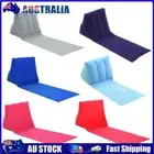 AU PVC Inflatable Beach Mat Camping Lounger Back Pillow Triangle Cushion Chair