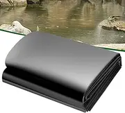 Reinforced Pond Liner, KOI Underlayment for Outdoor Ponds, 6x9m 7x10m 8x12m 10x15m Black Fish Pond HDPE Film for Streams Fountains and Garden Waterfall(5x6m(16.4x19.7ft))