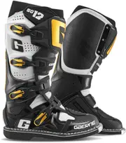 Gaerne SG-12 Motocross Boots, black-white-gold, Size 44 for Men Black White Gold