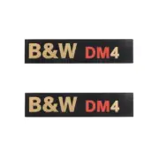 B&W DM4 Custom Made Replacement Speaker Badge 62.5mm(2.46")X19.5mm(0.76") GOLD